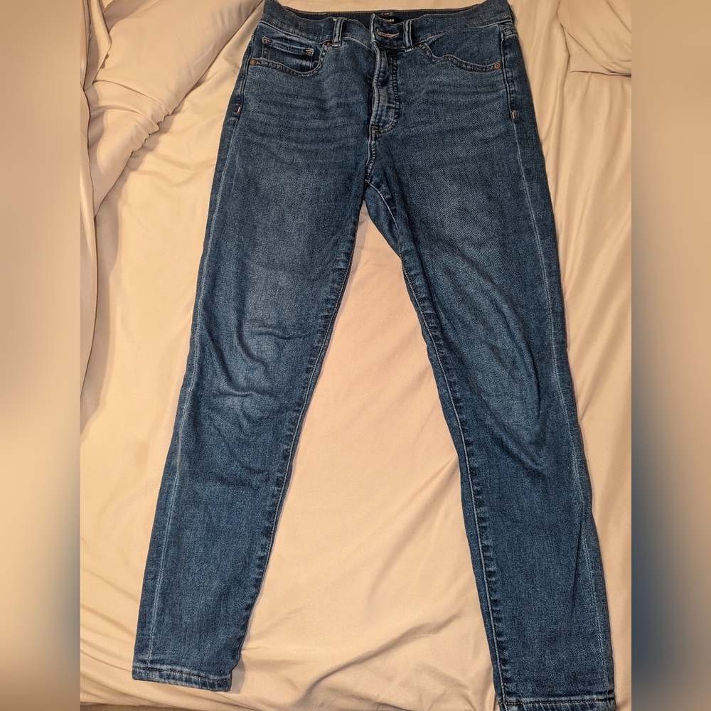 High rise skinny jeans